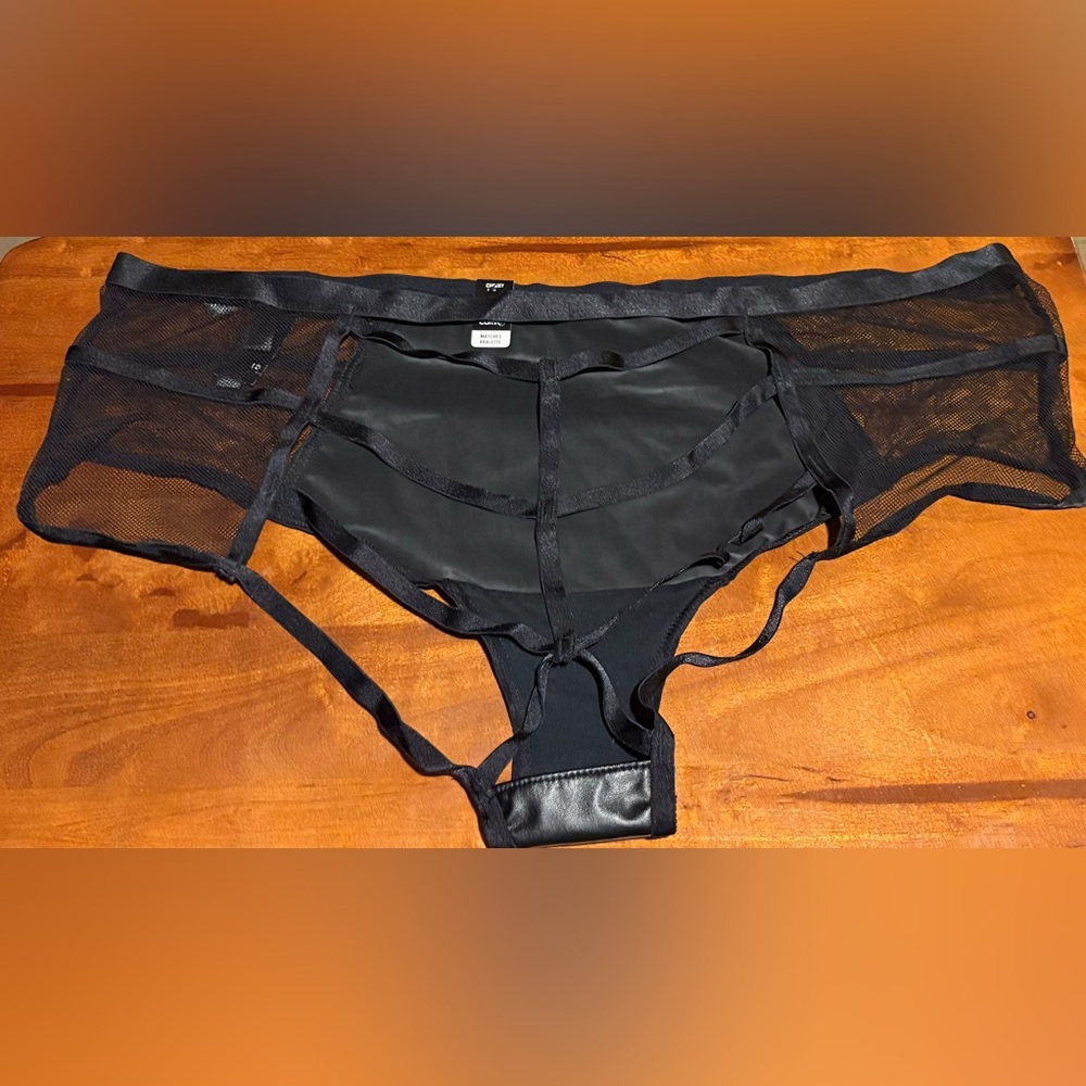 Torrid Curve Black Strappy Faux Leather Women’s Underwear